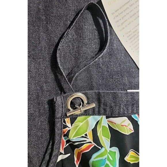 Koos OF Course! Denim Jumper Dress Sz L New W/Pockets Y2K Artsy Boho - Picture 8 of 11